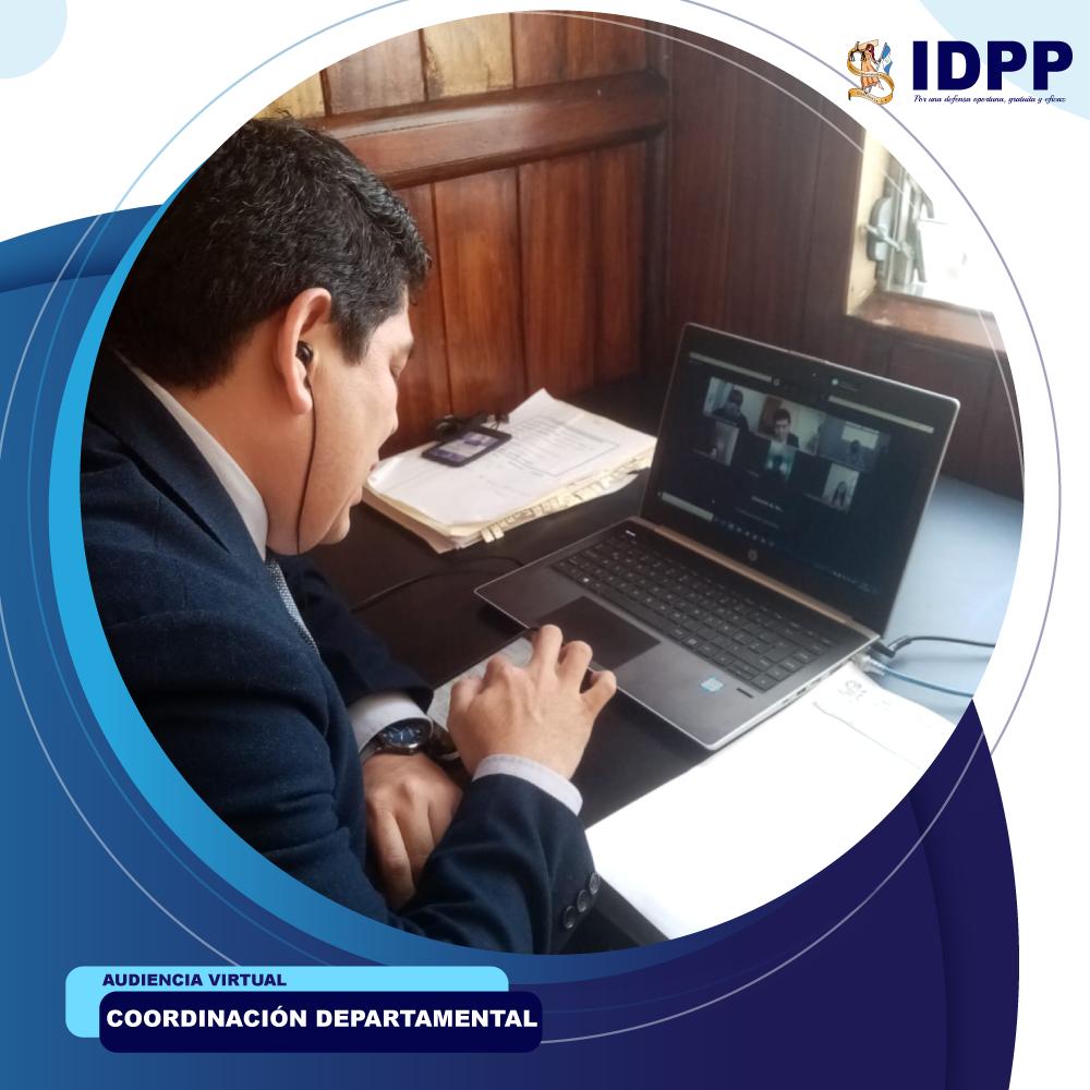 Defensor público de la Coordinación Departamental del IDPP brindó el servicio de defensa en audiencia virtual